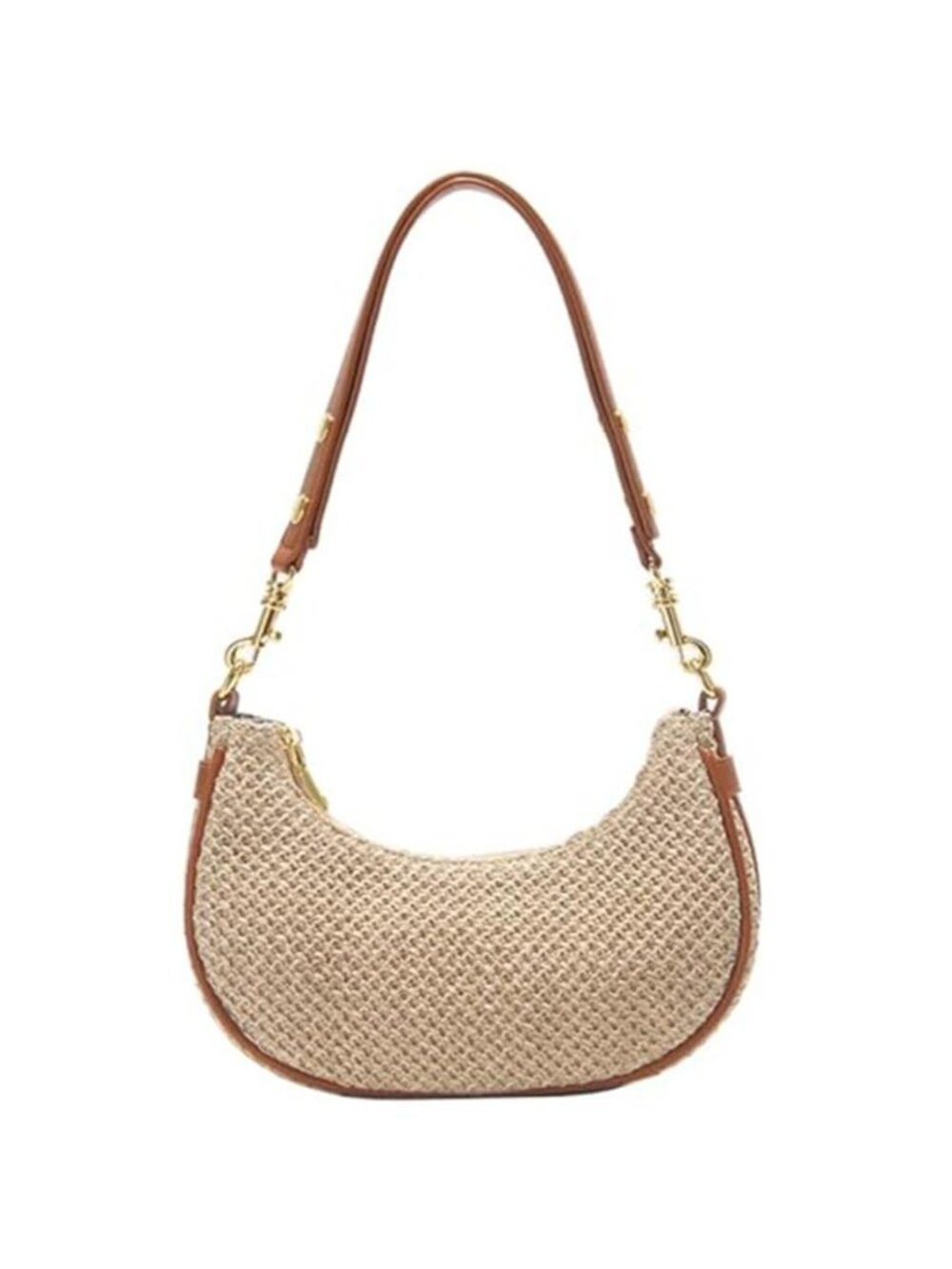 Boho Summer Retro Women's Straw Rattan Beach Tote Bag Crossbody